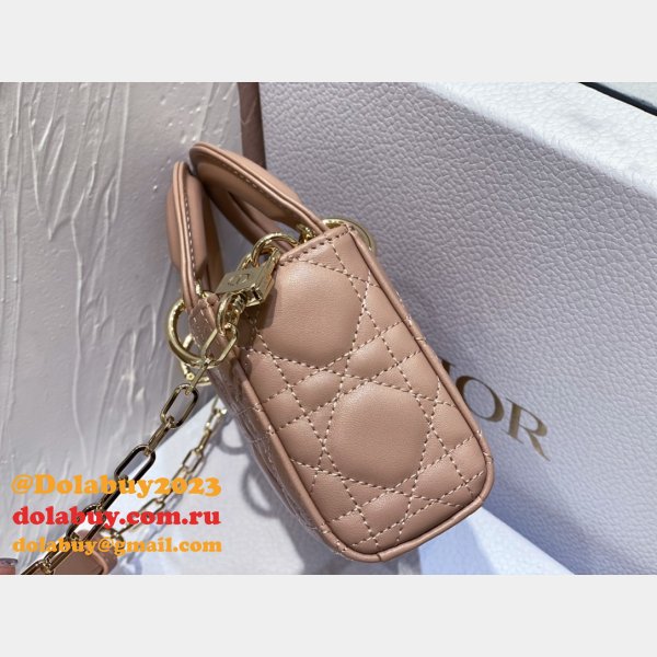 Designer Replica Dior D-joy 16CM Pink Bags For Sale