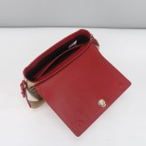 Burberry Beige Red Top Handle Note Bag