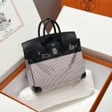 Luxury Hermes Birkin handmade Stiching Handbags Swift Leather 25CM