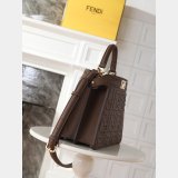 Best Fendi Peekaboo I See U Petite Calf leather Bag