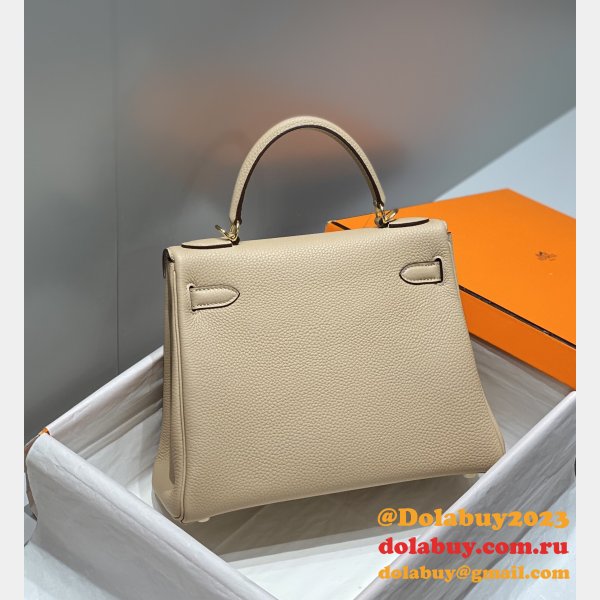 Buy Designer Replica Hermes Kelly 25/28CM Togo Bags Online