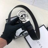 AAA+ Gucci 38mm Replica GG sliver/golden black Belt