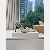 VOLTAIRE slingback pumps in glazed leather