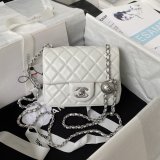 Top Quality CC CF mini classical AS1786 SILVER BALL bag