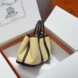 Luxury Hermes human handmade stiching Garden Party Bag 30cm