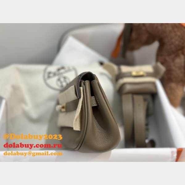 Designer hermes kelly moove 17cm swift leather Luxury bag