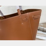 Small Celine Brown Cabas Phantom in soft grained calfskin