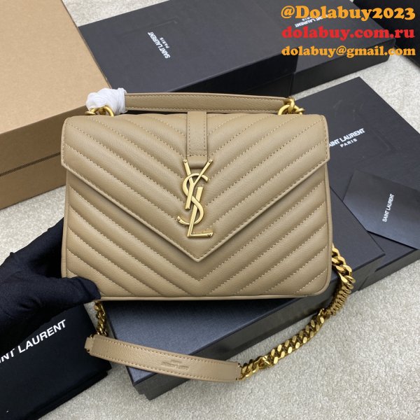 YSL Fake 392737 College Bag in Matelasse Leather