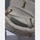 Top Quality YSL KATE Double Bread suede & rabbit fur BAG