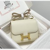 Hermes Constance Bag 18cm Epsom Leather Cream