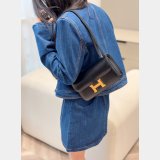 Mirror Hermes handmade Stiching Constance Elan Bag 24cm
