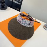 Hermes New Open-Top Straw Sun Hat