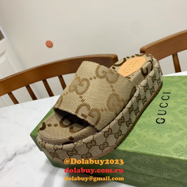 Canvas Slippers Replica Gucci Best High Quality Shoes