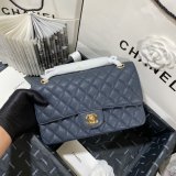 Wholesale Perfect CC Flap Caviar Leather Handbag 25cm