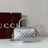 Gucci Fashion 848889 GG Emblem Small Boston Bag
