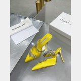 Manolo Blahnik LURUM Satin Crystal Embellished Mules