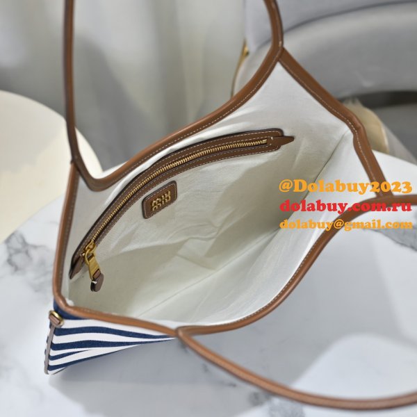 Miu Miu IVY Canvas And Leather Bag 5BG231
