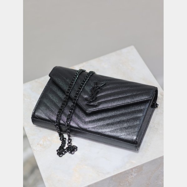Quality YSL Designer 393953/377828 Caviar Leather Envelope Bag