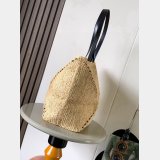 LOEWE Puzzlefold Raffia Fold Tote Medium