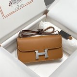 Fashion Hermes handmade Stiching Constance Elan Bag 24cm