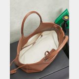 MIU MIU Ivy nappa leather shopping bag BROWN 5BG342