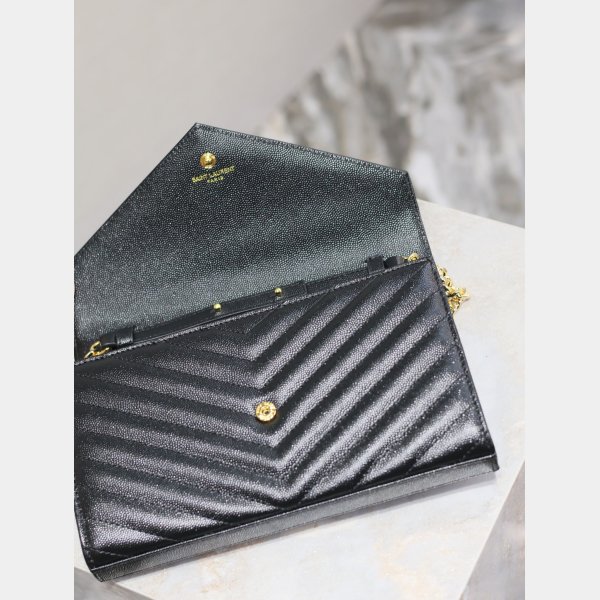Quality YSL Designer 393953/377828 Caviar Leather Envelope Bag