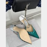 Jimmy Choo Saeda Pumps with Crystals