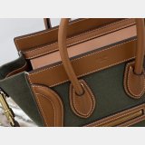 Designer Replica Celine Brown/Green Luggage Bags For Sale