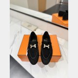 Hermes pairs Women lofer Suede