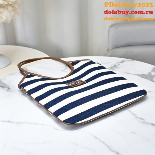 Miu Miu IVY Canvas And Leather Bag 5BG231