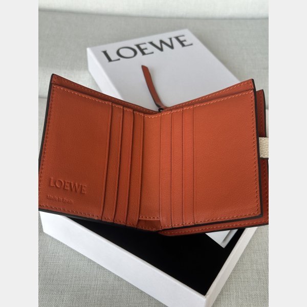 Loewe Compact zip wallet in soft grained calfskin