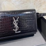 Replica black Saint Laurent YSL Monogram Logo Fanny Pack