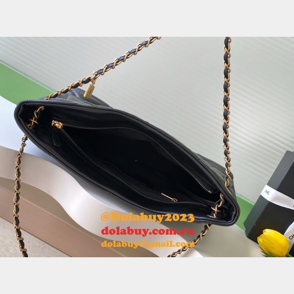 AAA+ Best AS5740 Shopping Shiny Black Bag