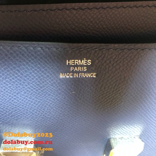 Hermes Constance Bag 23cm Epsom Leather dark blue