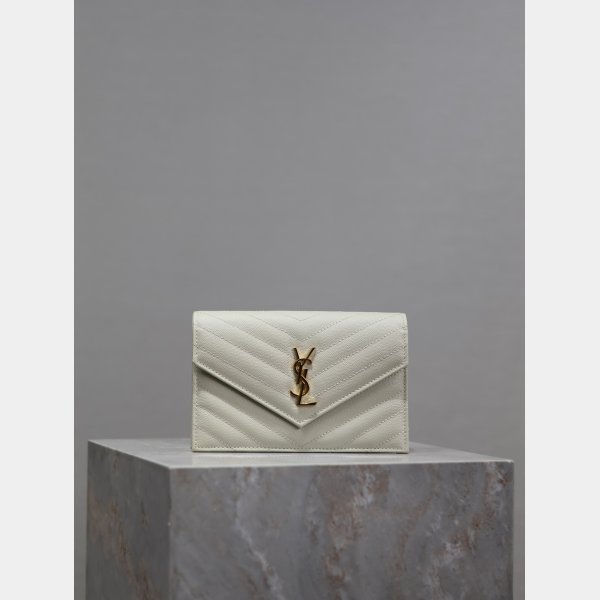 Quality YSL Designer 393953/377828 Caviar Leather Envelope Bag