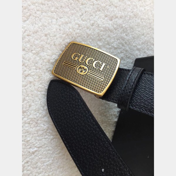 Knockoff Gucci Leather Belt 38mm Black Replica