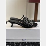 Top Loewe Petal Anagram Rhinestone Suede Heel Slide