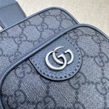 Ophidia GG 752565 Grey and Black Supreme Fake Gucci Bag