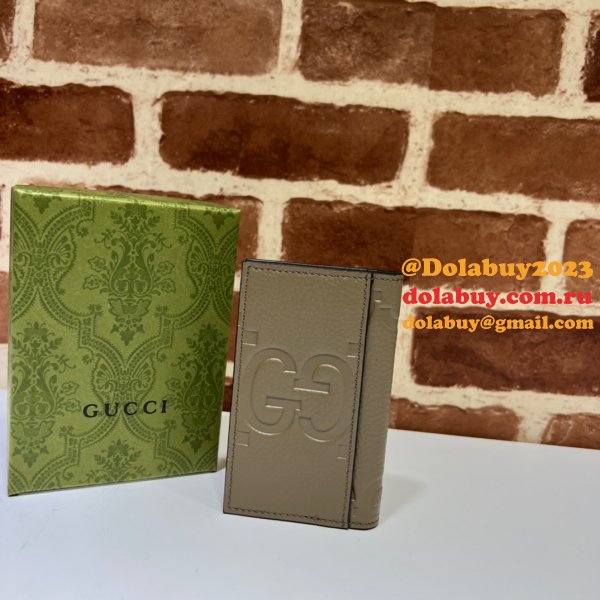 Best Gucci Luxury 739478 Jumbo GG Card Case Wallets