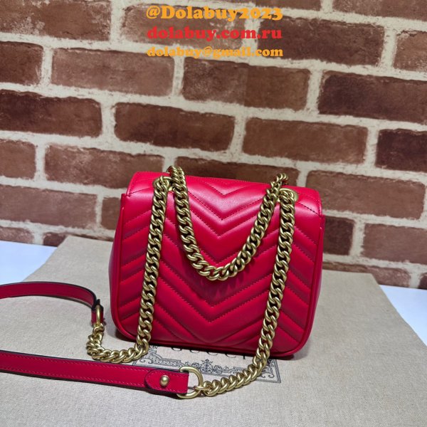 Copy Gucci Replica GG Marmont Shoulder Wholesale 739682 Luxury Bag