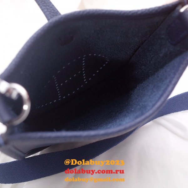 Replica Hermes Evelyne Navy blue TPM Mini Bags