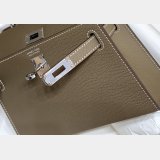 Replica Hermes Mini Kelly Epsom leather Elephant Gray Bags