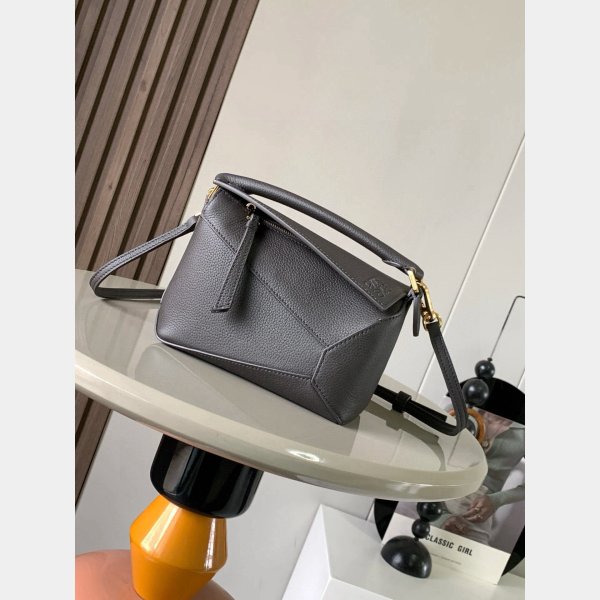 MINI Fashion Loewe Puzzle Bag In Soft Grained Galfskin 18cm