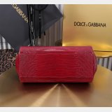 Dolce & Gabban Lizard-skin pattern Sicily handbag 20CM