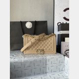 Top Replica CC Le Boy Flap Bag caviar leather 25CM