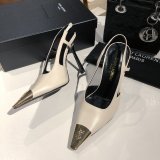 Luxury Saint Laurent Slingback Pumps In Patent Leather