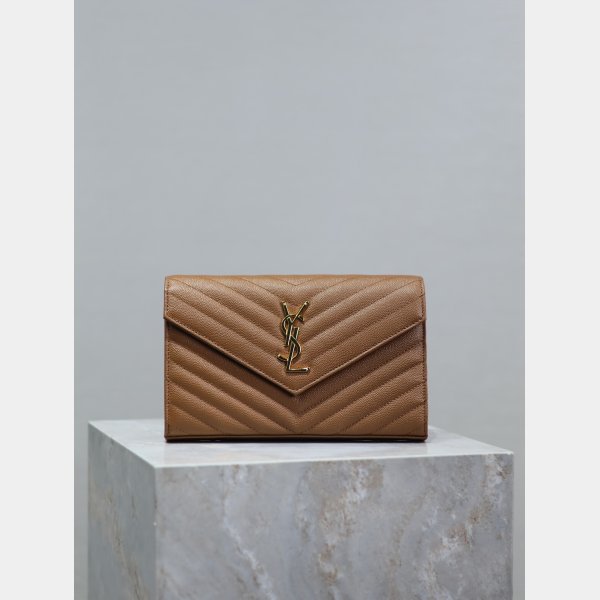 Quality YSL Designer 393953/377828 Caviar Leather Envelope Bag