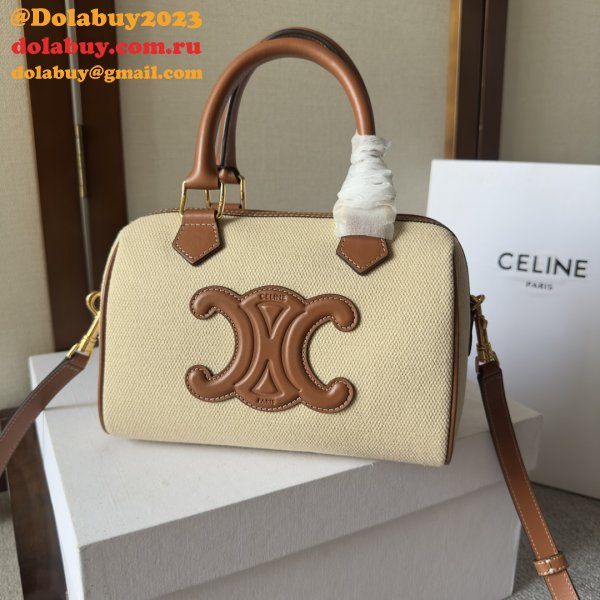 Luxury Celine 197582 Triomphe Small Boston Bag