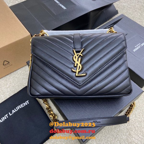 YSL Fake 392737 College Bag in Matelasse Leather