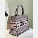 Luxury Miss Dior Allover 1:1 Mirror Book Tote pink